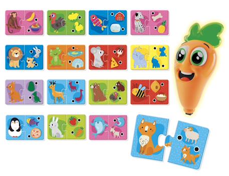 Jeu educatif intéractif Bébé Animaux Carotina, avec stylo parlant lumineux MULTICOLORE 2 - vertbaudet enfant 