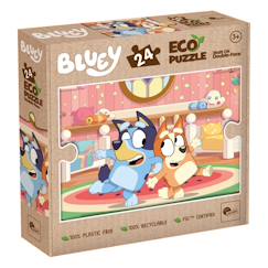 Jouet-Jeux éducatifs-Puzzles-Eco-puzzle 24 pcs mini double face bluey
