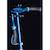 Trottinette aluminium six degrees 205mm Noir et bleu 3 - vertbaudet enfant 