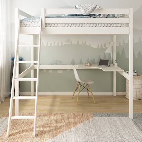 Lit mezzanine 2 places pin massif  isidore Blanc+Bois 6 - vertbaudet enfant 