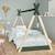 Lit tipi enfant  bois de pin sommier à lattes inclus tobias Blanc+Vert 7 - vertbaudet enfant 
