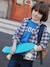 Chemise flanelle à carreaux garçon carreaux bleu 1 - vertbaudet enfant 