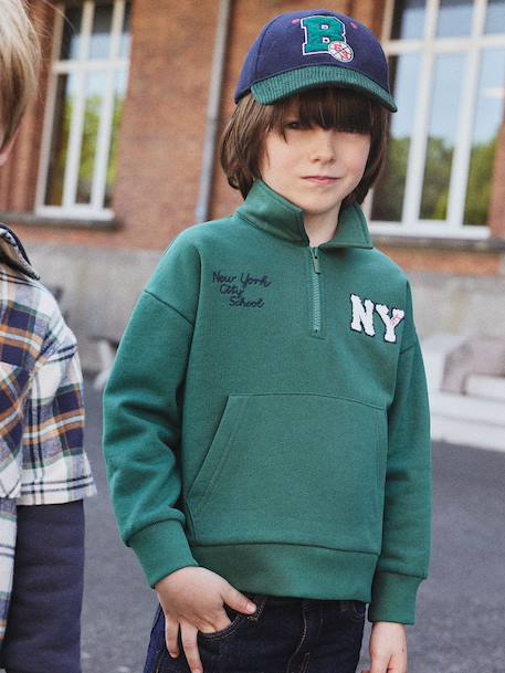 Casquette chaude « Baltimore » garçon en lainage et velours marine 4 - vertbaudet enfant 