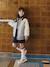 Veste fille bombers bi-matière drap de laine manches sherpa gris chiné 7 - vertbaudet enfant 