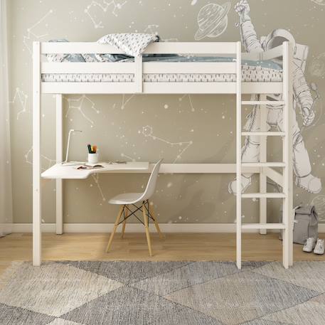 Lit mezzanine pin massif  isidore Blanc 4 - vertbaudet enfant 