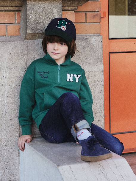 Casquette chaude « Baltimore » garçon en lainage et velours marine 5 - vertbaudet enfant 