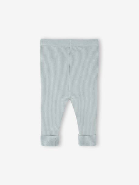 Legging évolutif en tricot bébé beige chiné+vert d'eau 5 - vertbaudet enfant 