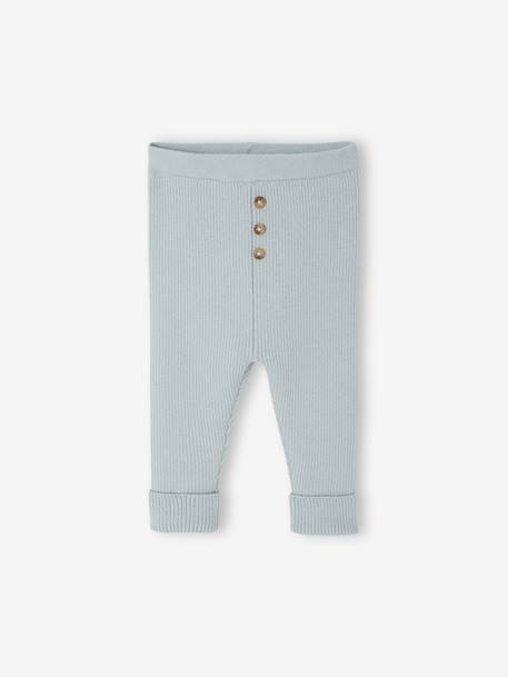 Legging évolutif en tricot bébé beige chiné+vert d'eau 4 - vertbaudet enfant 