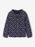 T-shirt fantaisie col élastiqué volanté fille écru+marine 6 - vertbaudet enfant 
