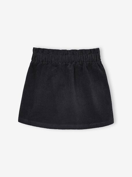 Jupe en velours poches coeur fille anthracite+mauve 2 - vertbaudet enfant 
