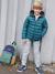 Doudoune garçon légère à capuche bleu jean+bleu moyen+marine+noir+noisette+noix de pécan+olive+rouge+vert émeraude 35 - vertbaudet enfant 