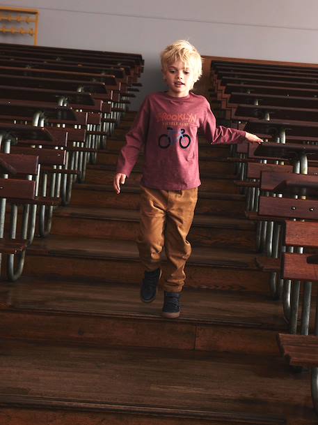 Pantalon velours taille élastiquée ajustable garçon noix de pécan 7 - vertbaudet enfant 