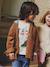 T-shirt manches longues imprimé garçon avec reliefs blanc chiné+noix de pécan 2 - vertbaudet enfant 