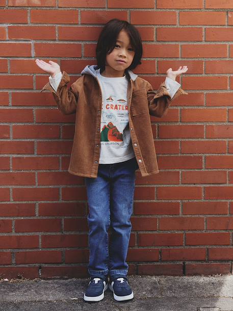 Jean garçon droit morphologique MEDIUM garçon DENIM BRUT+STONE 9 - vertbaudet enfant 