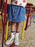 Jupe en jean fille poches coeur denim bleached+denim brut 11 - vertbaudet enfant 
