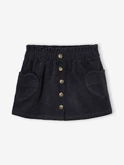 Jupe en velours poches coeur fille  - vertbaudet enfant
