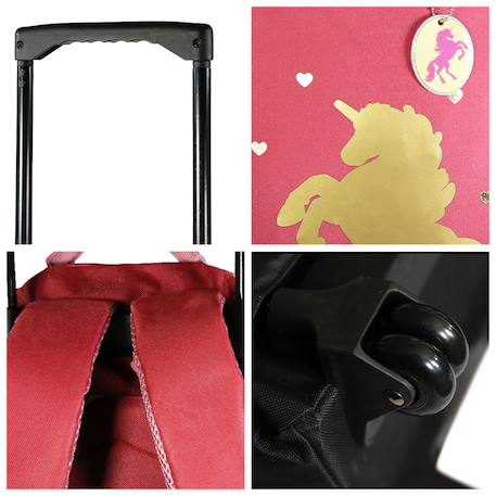 Sac à dos à roulettes primaire cybel Rose 5 - vertbaudet enfant 
