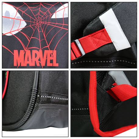 Cartable scolaire primaire spiderman  toile d'araignée Noir 6 - vertbaudet enfant 