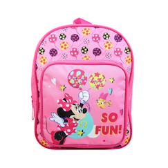 -Sac à dos 31 cm avec poche maternelle disney minnie  fun