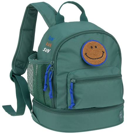 Mini sac à dos carré little gang khaki clair Vert foncé 1 - vertbaudet enfant 