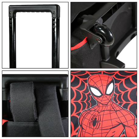 Cartable scolaire à roulettes  spiderman Noir 6 - vertbaudet enfant 