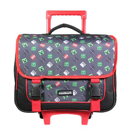 Cartable scolaire à roulettes primaire minecraft Noir 1 - vertbaudet enfant 