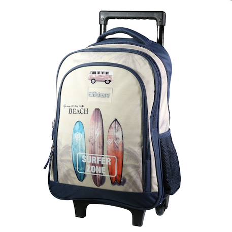 Sac à dos scolaire à roulettes offshore  van & surf Beige 2 - vertbaudet enfant 