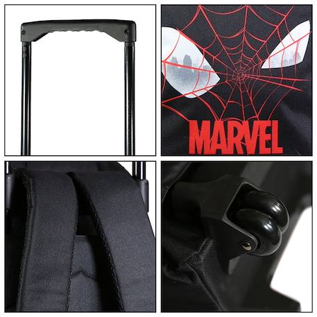 Sac à dos scolaire à roulettes marvel spiderman Noir 6 - vertbaudet enfant 