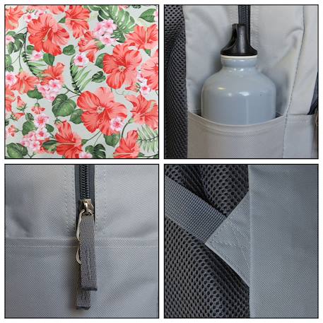Sac à dos scolaire offshore  fleurs Bleu 6 - vertbaudet enfant 