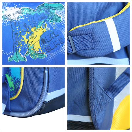 Cartable scolaire primaire phileas  dinosaure Bleu 6 - vertbaudet enfant 