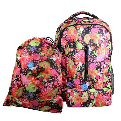 Set de sac à dos, sac gym et trousse bagtrotter  fleurs japonaises Multicolore 1 - vertbaudet enfant 