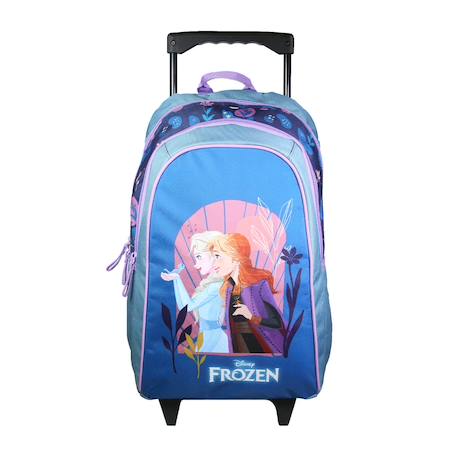 Sac à dos scolaire à roulettes la reine des neiges / frozen Bleu 1 - vertbaudet enfant 