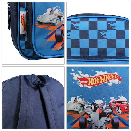 Sac à dos avec poche maternelle hot wheels Bleu 6 - vertbaudet enfant 