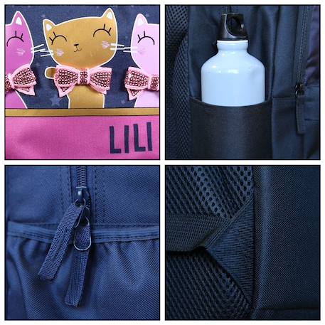 Sac à dos scolaire lili lou x phileas Bleu 6 - vertbaudet enfant 