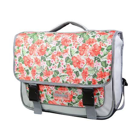 Cartable scolaire offshore fleurs Gris 2 - vertbaudet enfant 