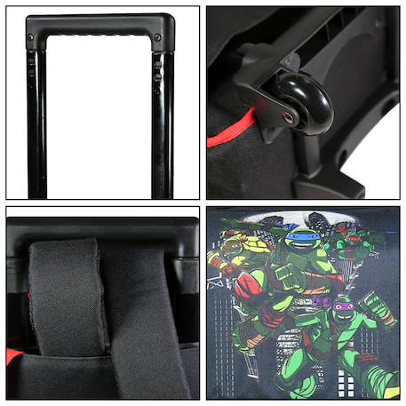 Cartable scolaire à roulettes tortues ninja Noir 6 - vertbaudet enfant 