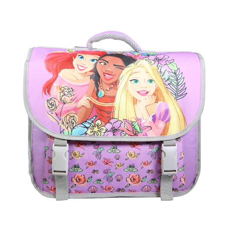 Cartable scolaire primaire princesses  fleurs Violet 1 - vertbaudet enfant 