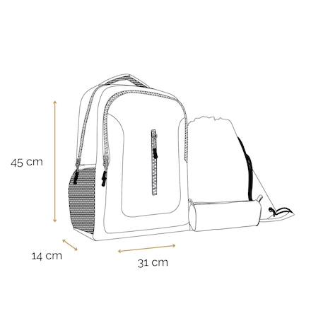 Set de sac à dos, sac gym et trousse bagtrotter  tie and dye Multicolore 6 - vertbaudet enfant 