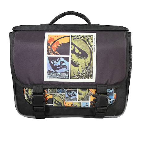 Cartable scolaire primaire rabat réversible jurassic world Vert 1 - vertbaudet enfant 