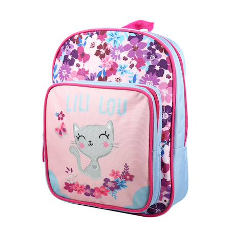 Sac à dos avec poche maternelle  lili lou Rose 2 - vertbaudet enfant 