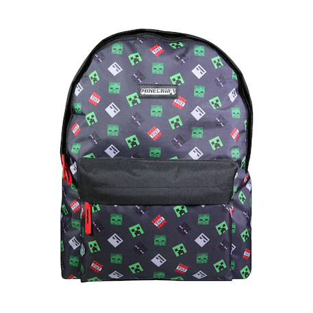 Sac à dos scolaire primaire minecraft Noir 1 - vertbaudet enfant 