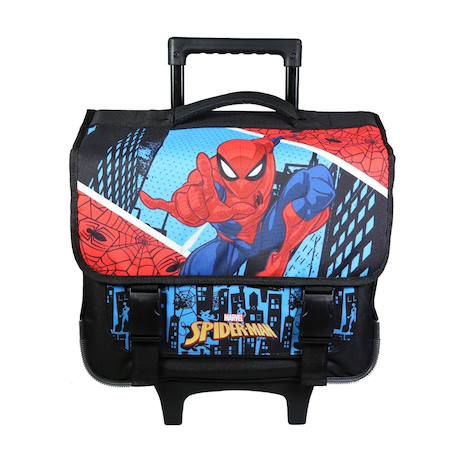 Cartable scolaire à roulettes spiderman Bleu 1 - vertbaudet enfant 