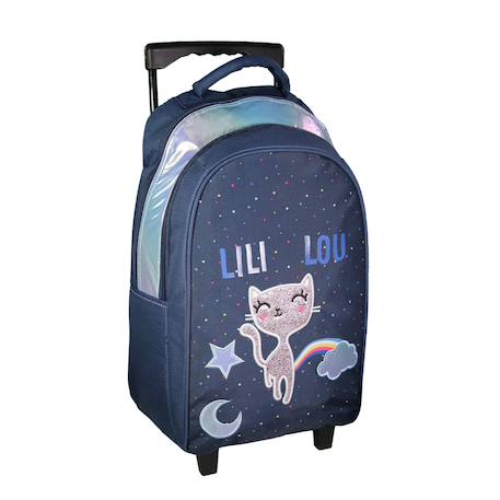 Sac à dos à roulettes primaire lili lou bleu Bleu 2 - vertbaudet enfant 