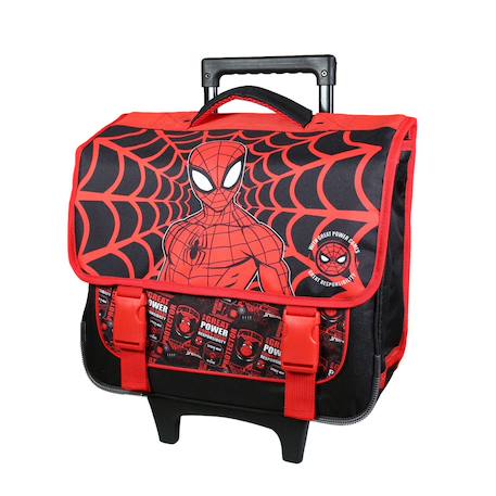 Cartable scolaire à roulettes  spiderman Noir 2 - vertbaudet enfant 