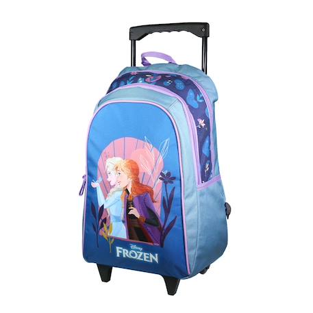 Sac à dos scolaire à roulettes la reine des neiges / frozen Bleu 2 - vertbaudet enfant 