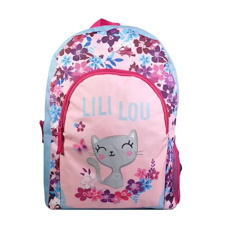 Sac à dos scolaire avec poche lili lou Rose 1 - vertbaudet enfant 