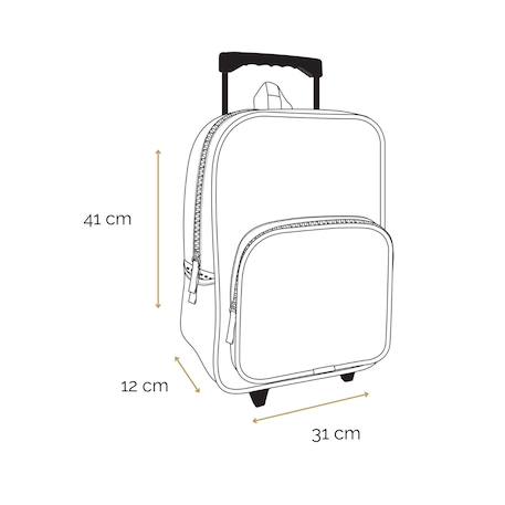 Sac à dos scolaire à roulettes minnie so cool Rose 5 - vertbaudet enfant 
