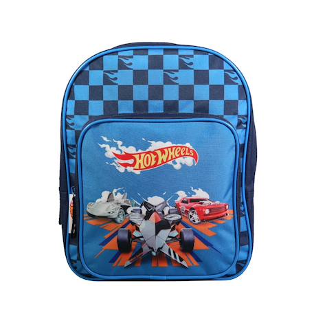 Sac à dos avec poche maternelle hot wheels Bleu 1 - vertbaudet enfant 