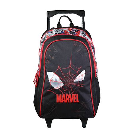 Sac à dos scolaire à roulettes marvel spiderman Noir 1 - vertbaudet enfant 