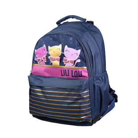 Sac à dos scolaire lili lou x phileas Bleu 2 - vertbaudet enfant 